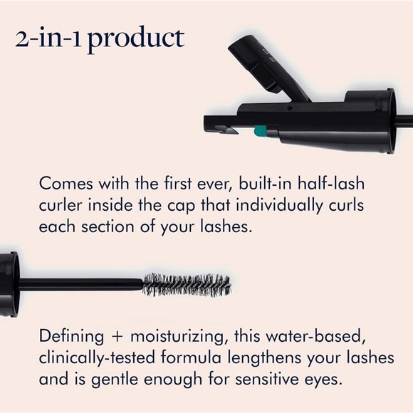 TRESTIQUE Good Vibes 2-in-1 Mascara and Curler Shade - Deep Black - Picture 3 of 9